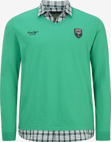 Charles Colby Sweatshirt 'Earl Farin' in Groen: voorkant