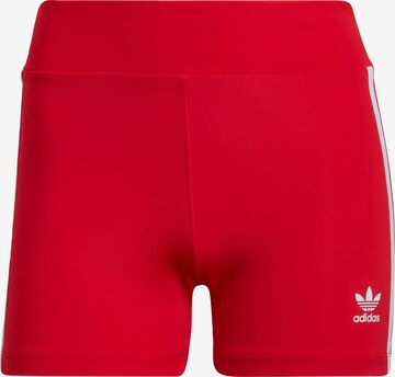 ADIDAS ORIGINALS Skinny Shorts 'Adicolor Classics Traceable' in Rot