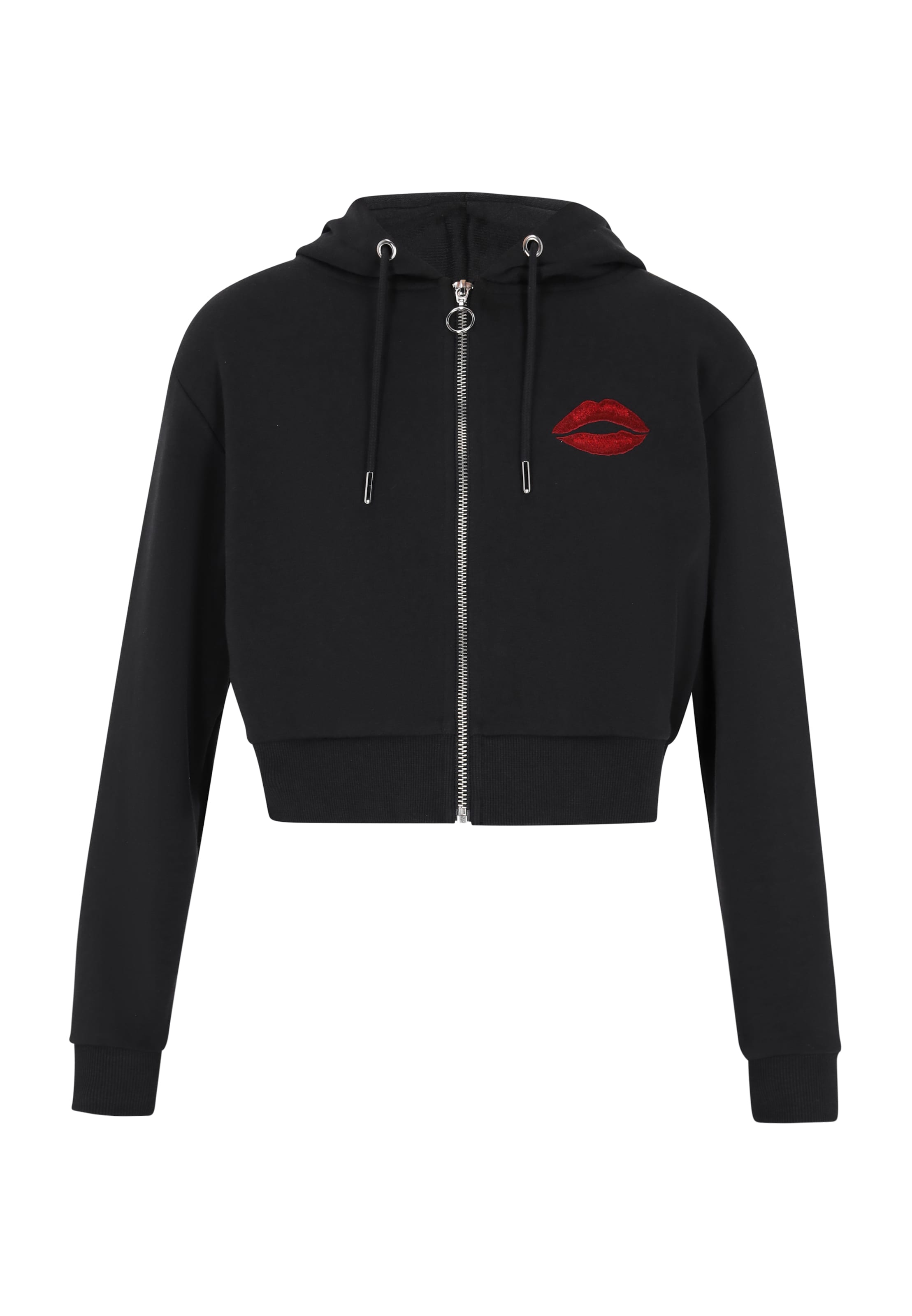 myMo ROCKS Tepláková bunda 'Comfy' - Čierna: predná strana