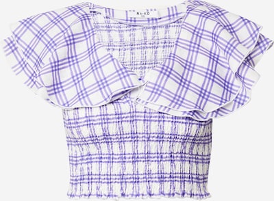 Bluză NA-KD pe lila / alb, Vizualizare produs