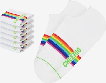 CHEERIO* Ankle Socks in White: front
