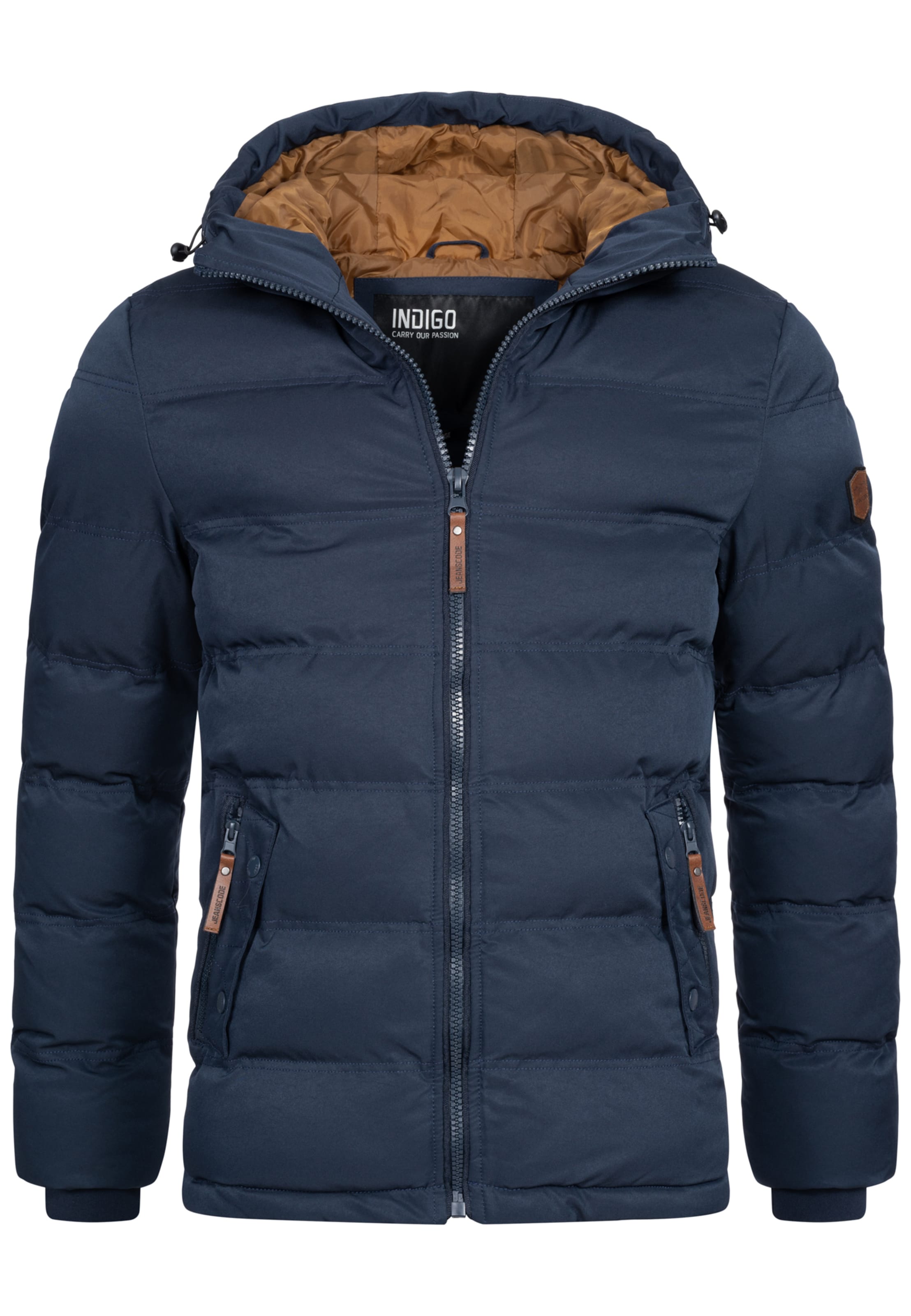 INDICODE JEANS Winterjas in Blauw: voorkant