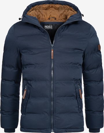 INDICODE JEANS Winter Jacket in Blue: front