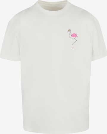 T-Shirt 'Flamingo' Merchcode en blanc : devant