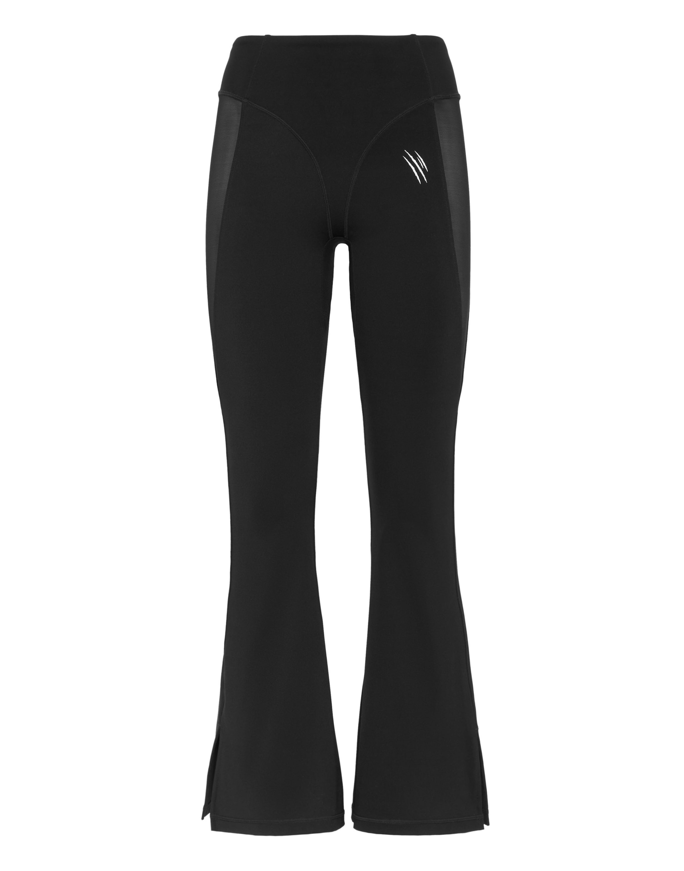 Plein Sport Flared Leggings in Zwart: voorkant