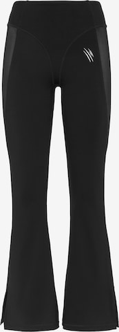 Plein Sport - Flared Leggings em preto: frente
