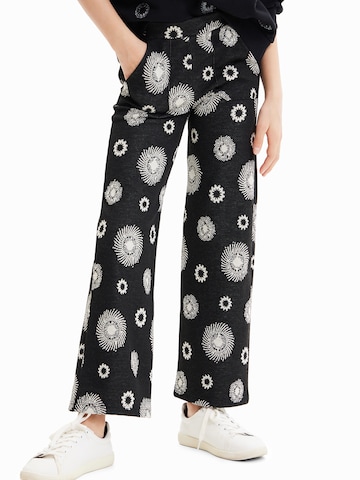 Desigual Wide leg Broek 'TESSA' in Zwart: voorkant