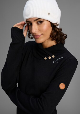 KangaROOS Knitted dress in Black