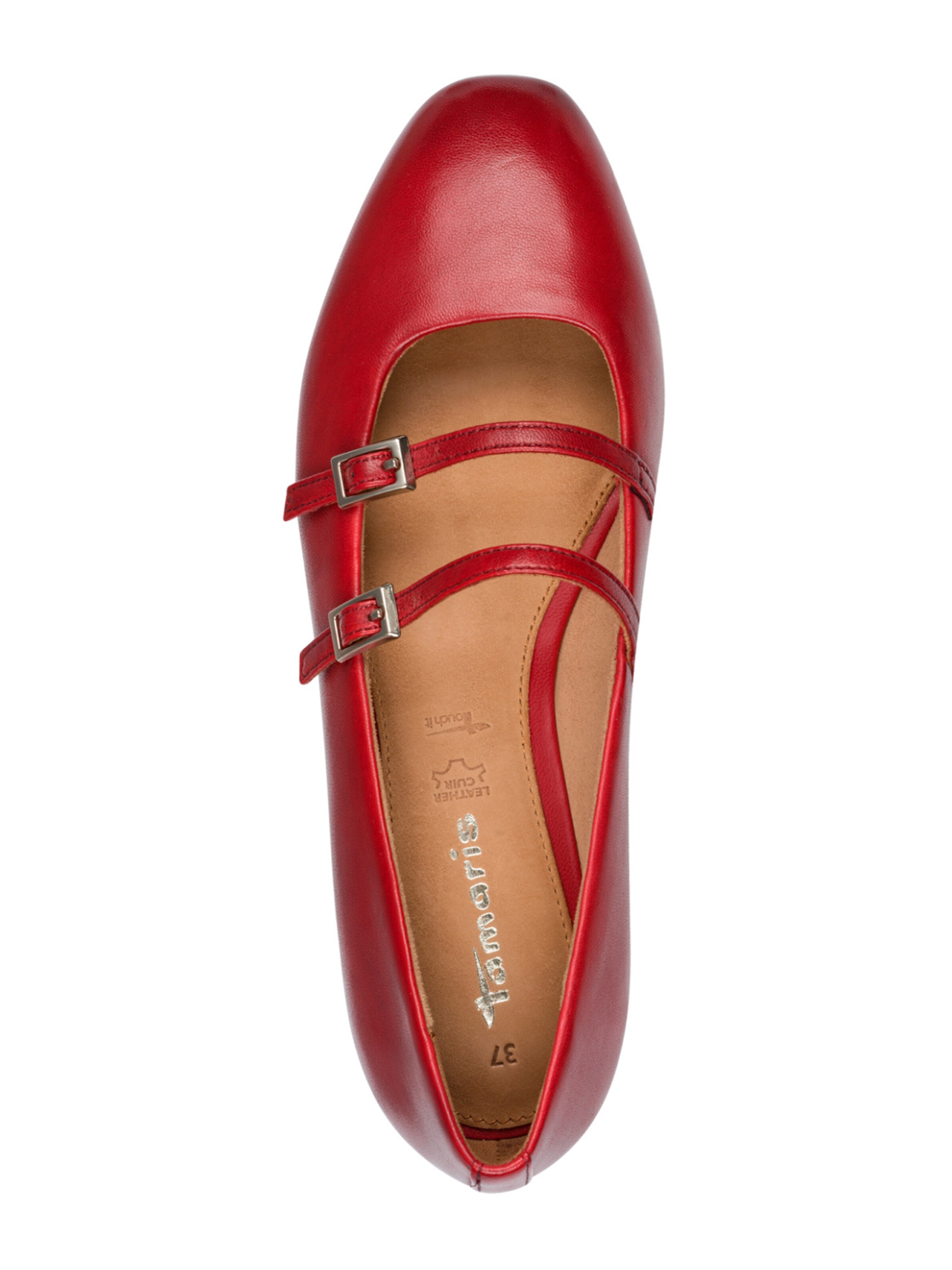 Ballerines à lanières Tamaris en rouge