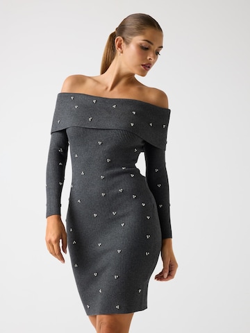GUESS Knitted dress in Grey: front