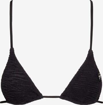 Calvin Klein Swimwear Triangle Bikini Top in Black: front