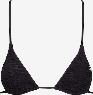 Calvin Klein Swimwear Bikini Top in Black: front