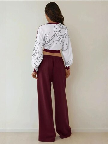 Wide Leg Pantalon Hiccup en rouge