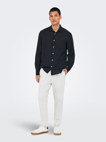 Coupe regular Chemise 'ONSCaiden' Only & Sons en noir