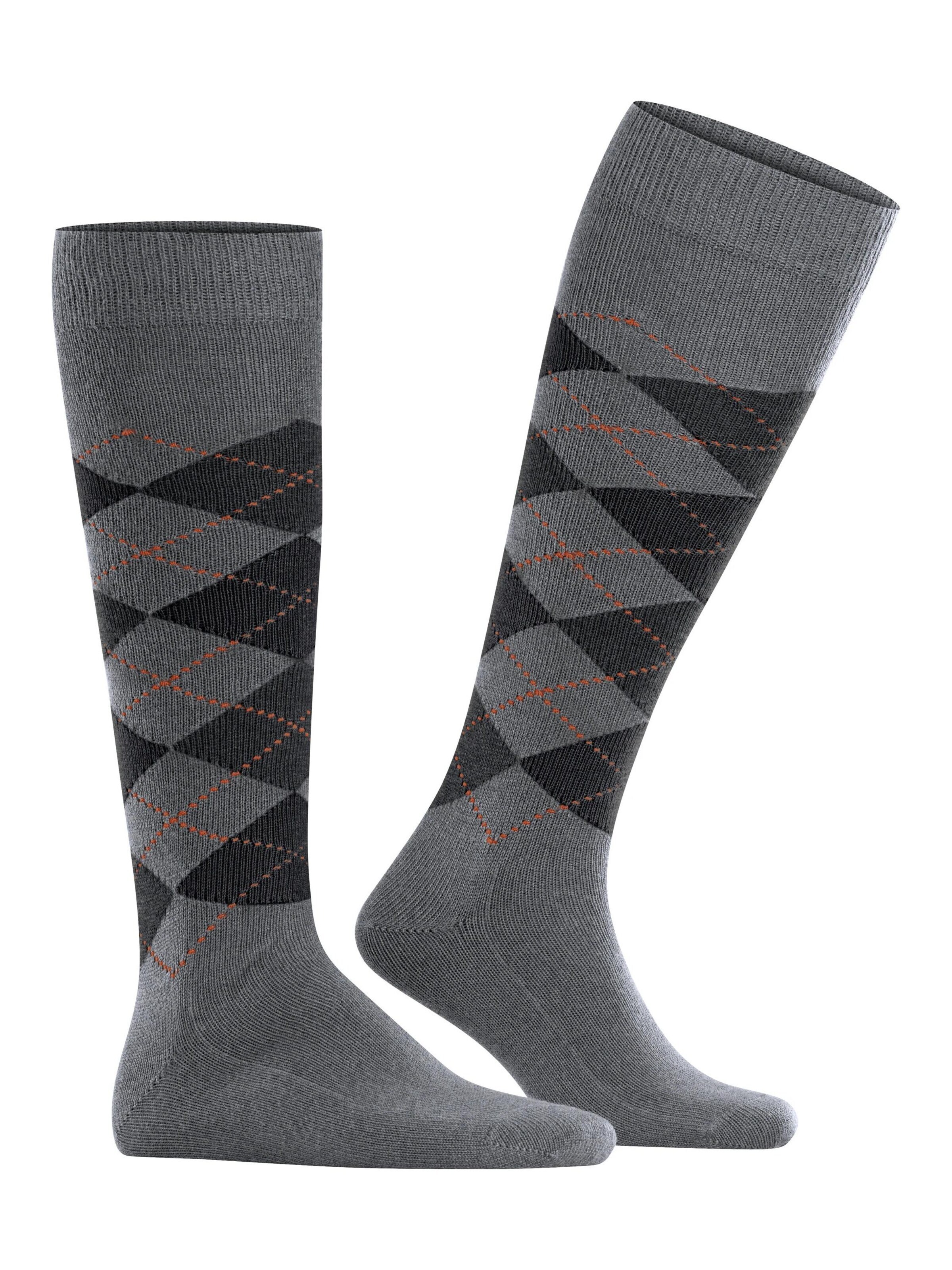 BURLINGTON Kniestrümpfe 'Preston'‌‌‌‌‌‌ in Grau
