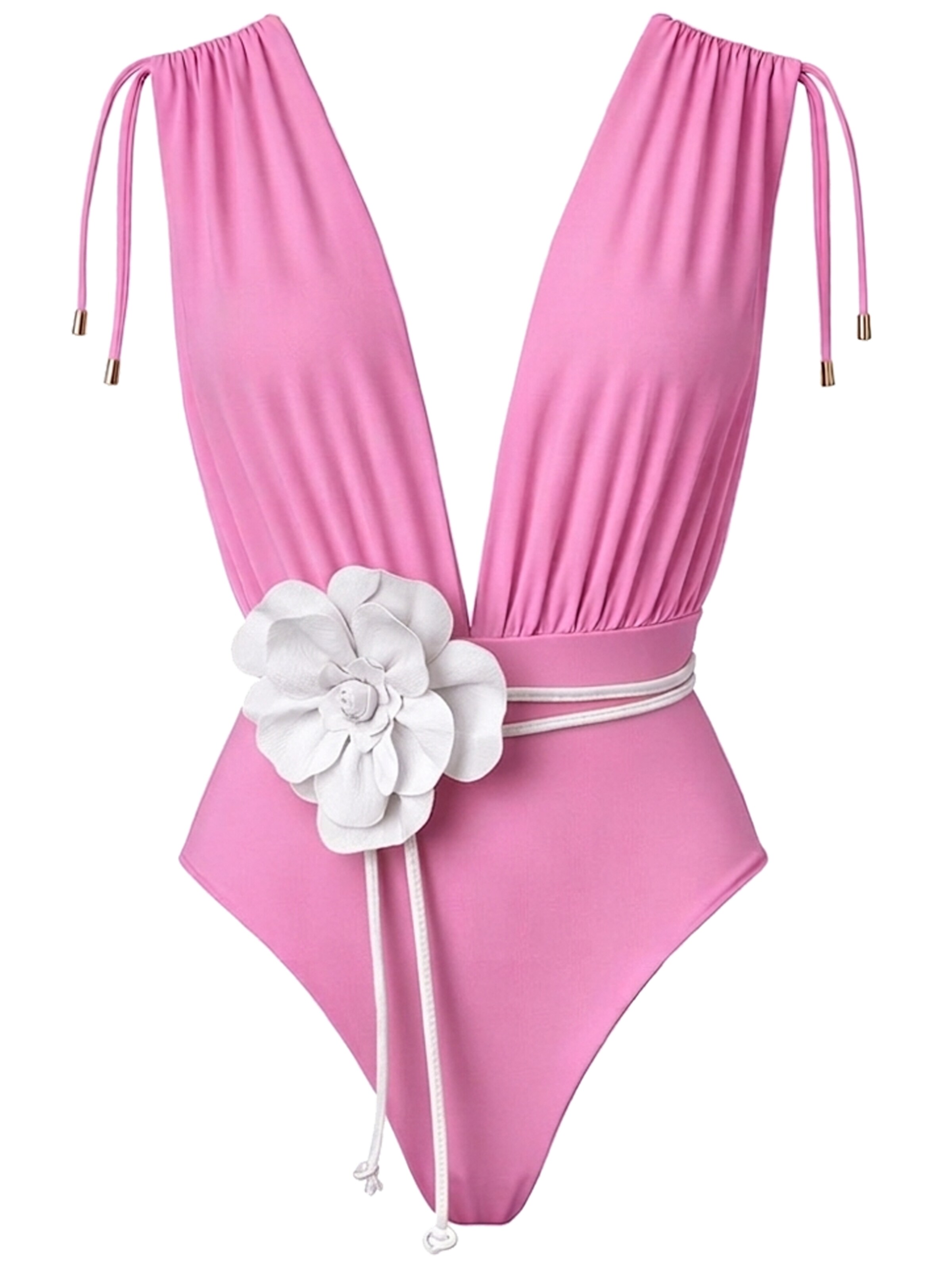 SEA ME SWIM High neck Badeanzug‌‌‌‌ in Pink: Vorderseite