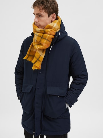 SELECTED HOMME Between-Seasons Parka 'Rodney' in Blue