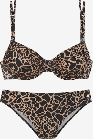 juoda LASCANA Plati Bikinis: priekis