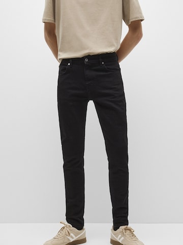 Pull&Bear Skinny Jeans i sort: forside