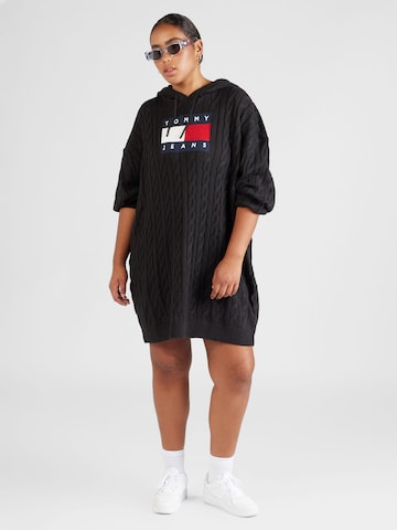 Tommy Jeans Curve Knitted dress in Black