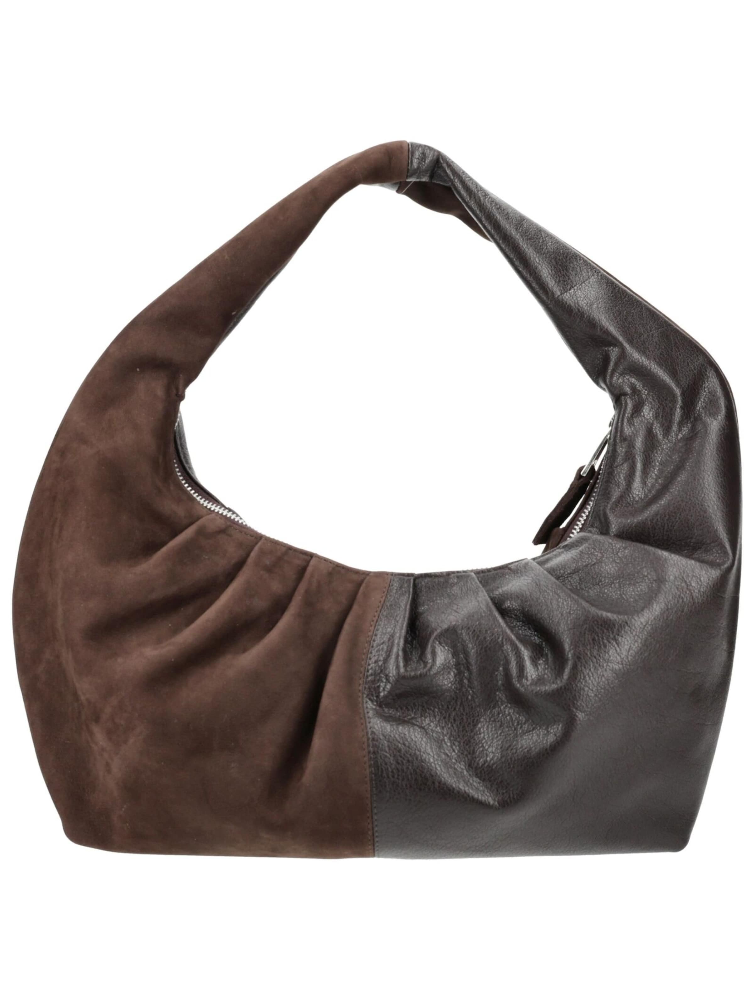 Sac bandoulière NÚNOO en marron : devant