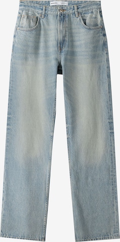 Bershka Regular Jeans in Blauw: voorkant