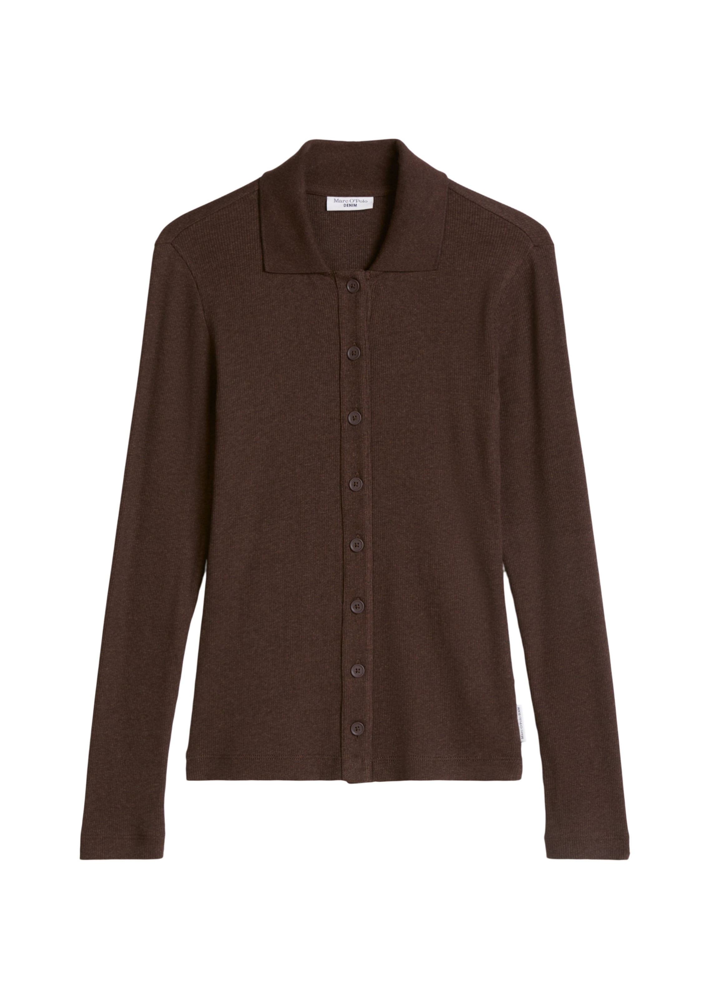 Marc O'Polo DENIM Shirt in XXS in de kleur Bruin, Productweergave