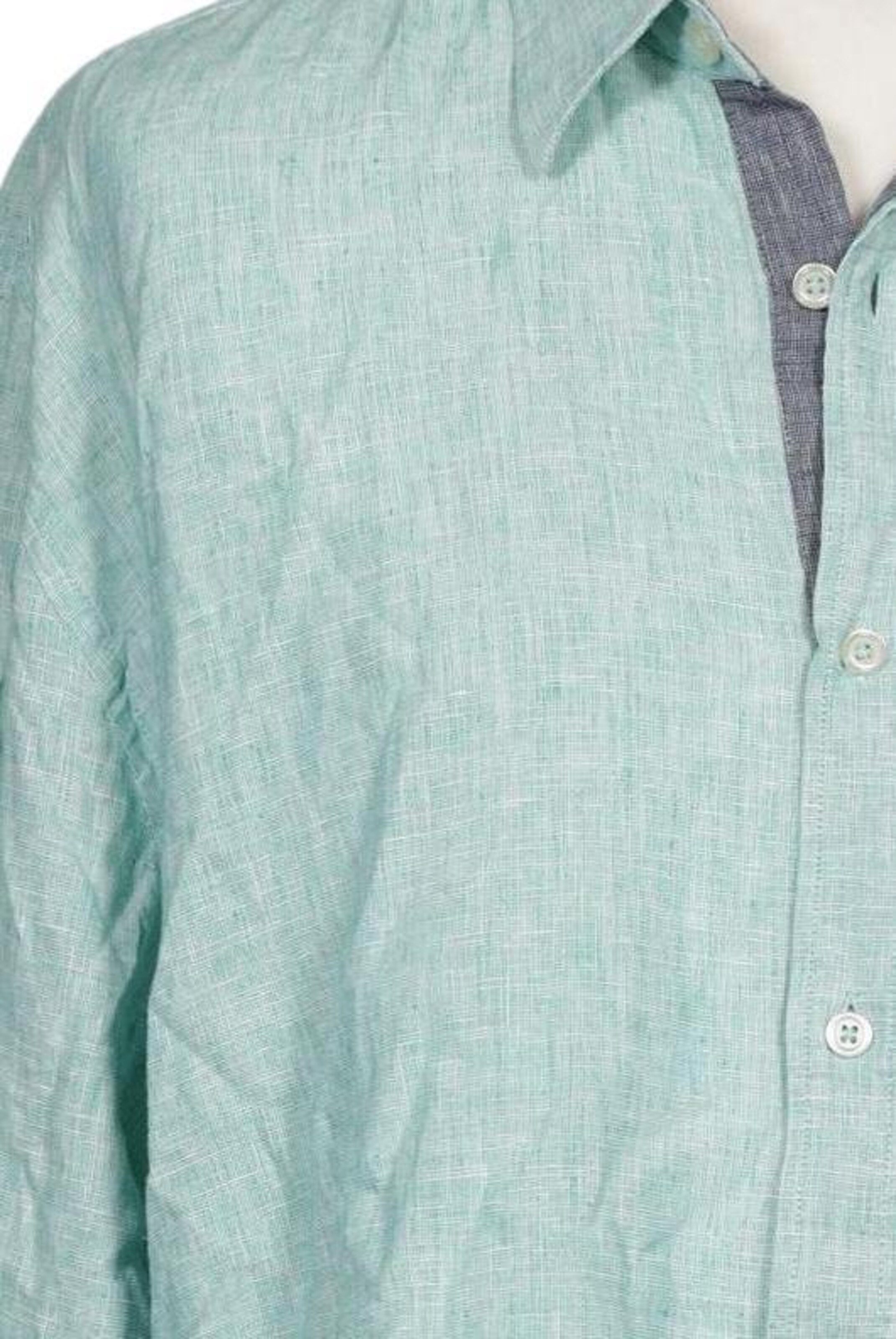 EDDIE BAUER Button Up Shirt in XXL in Green