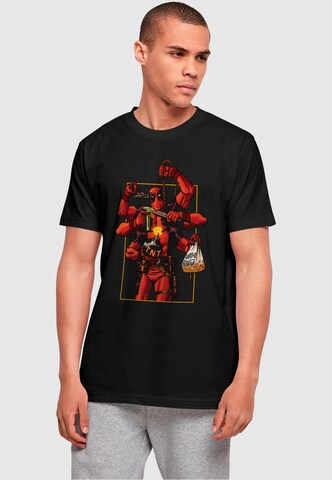 ABSOLUTE CULT Shirt 'Deadpool - Six Ways To' in Black: front