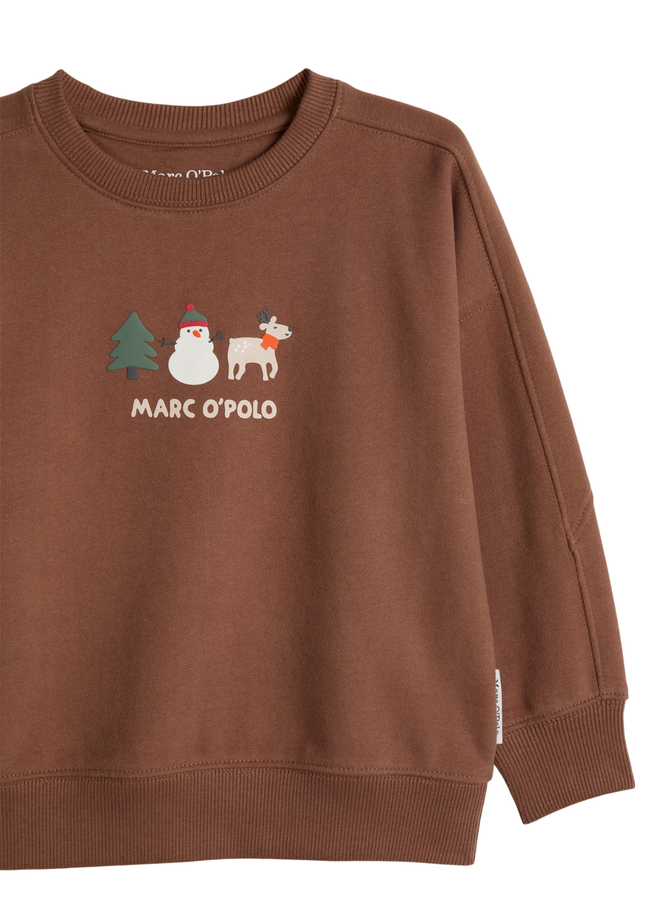 Marc O'Polo Sweatshirt in Bruin: voorkant