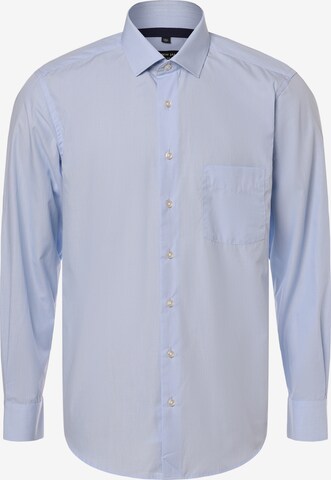 Coupe regular Chemise Andrew James en bleu : devant