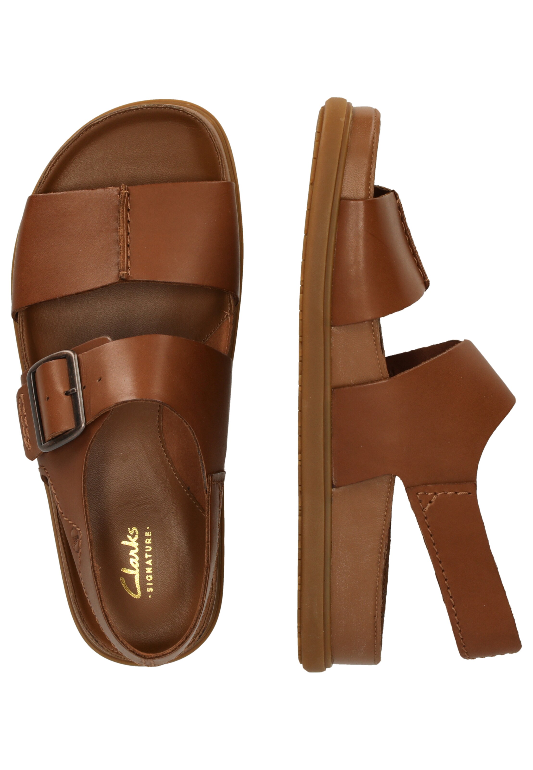 CLARKS Sandalen 'Torford Strap' in Bruin