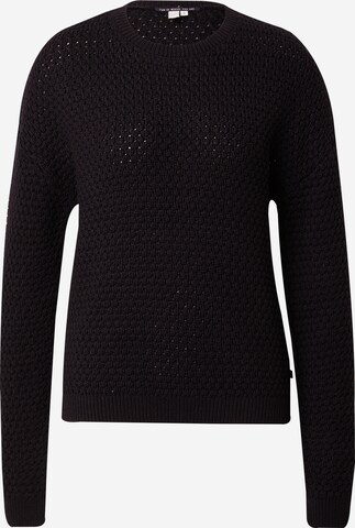 Pull-over QS en noir : devant