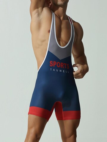 TAUWELL Sportunterhose 'Fitness Wrestling' in Blau