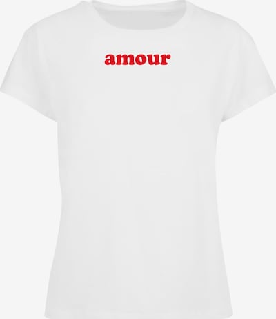 Days Beyond T-shirt 'Amour' en rouge feu / blanc cassé, Vue avec produit