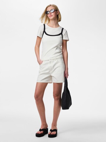 PIECES Baggy Jeans 'PCAbbi' in Wit