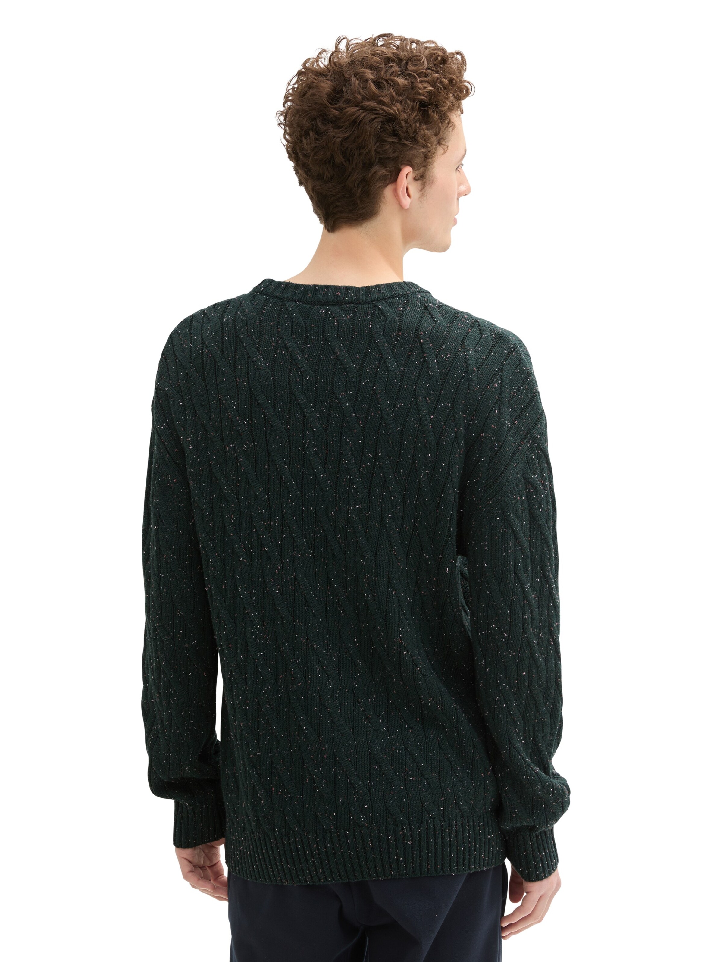 TOM TAILOR DENIM Pullover in Schwarz