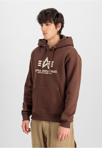 ALPHA INDUSTRIES Sweatshirt in Braun: Vorderseite