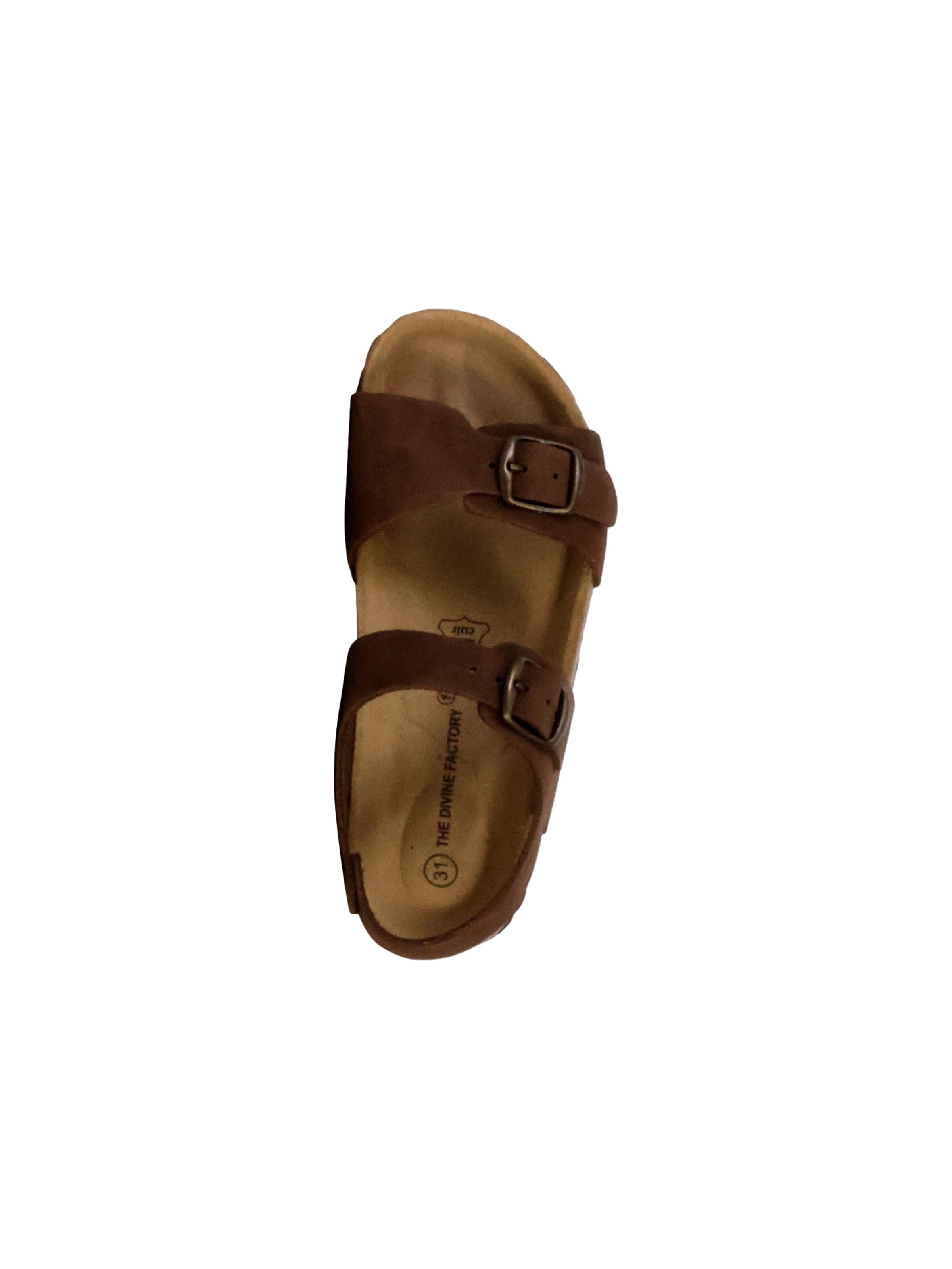Chaussure basse 'Leder-Pantoletten für Kinder' The Divine Factory en marron