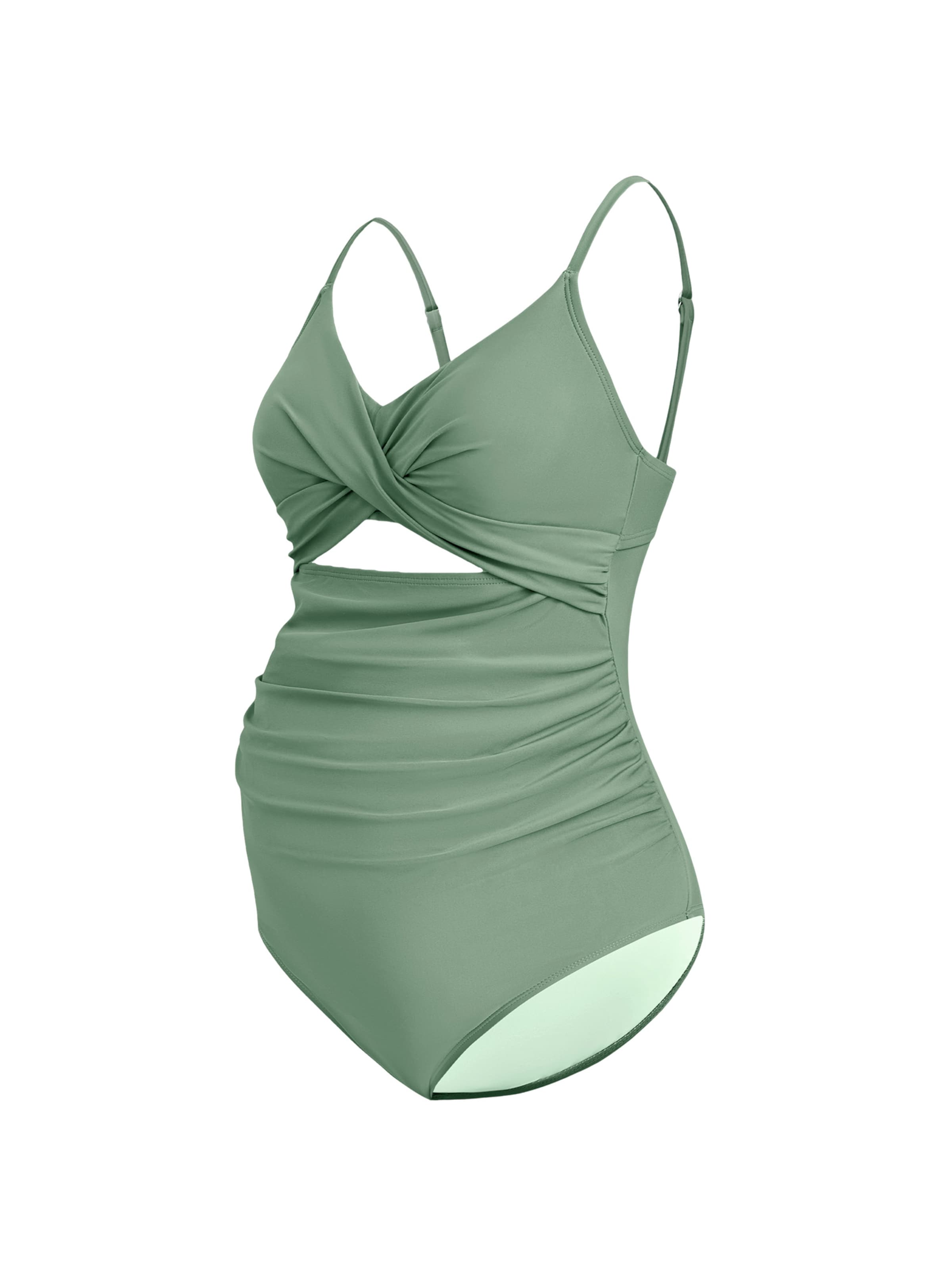 Cupshe Bralette Swimsuit 'DKA12E5D004QQ' in Green: front