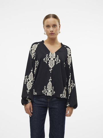 VERO MODA Shirt 'VMQUE' in Zwart: voorkant
