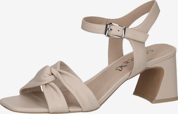 CAPRICE Sandalen met riem in Beige: voorkant