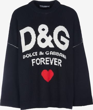 DOLCE & GABBANAPulover 'Dolce & Gabbana Pullover' - crna boja: prednji dio