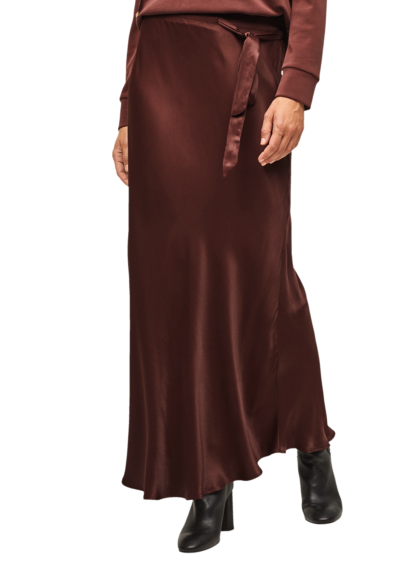 Kobiety Plus size s.Oliver BLACK LABEL Spódnica w kolorze Ciemnoczerwonym 