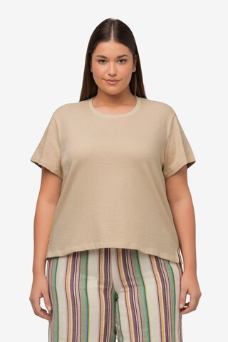 Ulla Popken Shirt  (GOTS) in Beige: predná strana