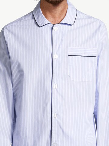 SEIDENSTICKER Pyjama lang 'Web'‌‌‌‌‌ in Blau