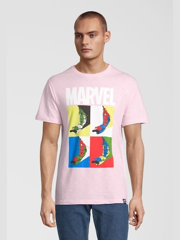 Recovered T-Shirt 'Marvel Spider-Man' in Pink: predná strana