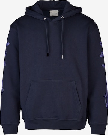 Cleptomanicx Kapuzensweatshirt 'C2K' in Blau: predná strana