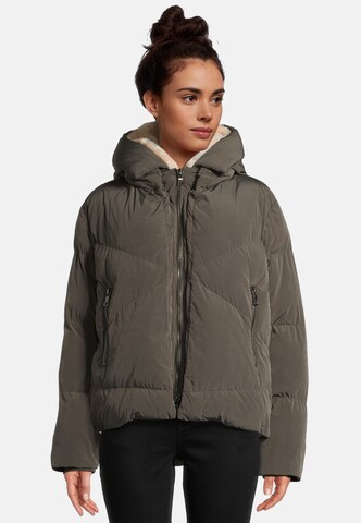 BLONDE No. 8 Winter Jacket 'Snow' in Grey: front