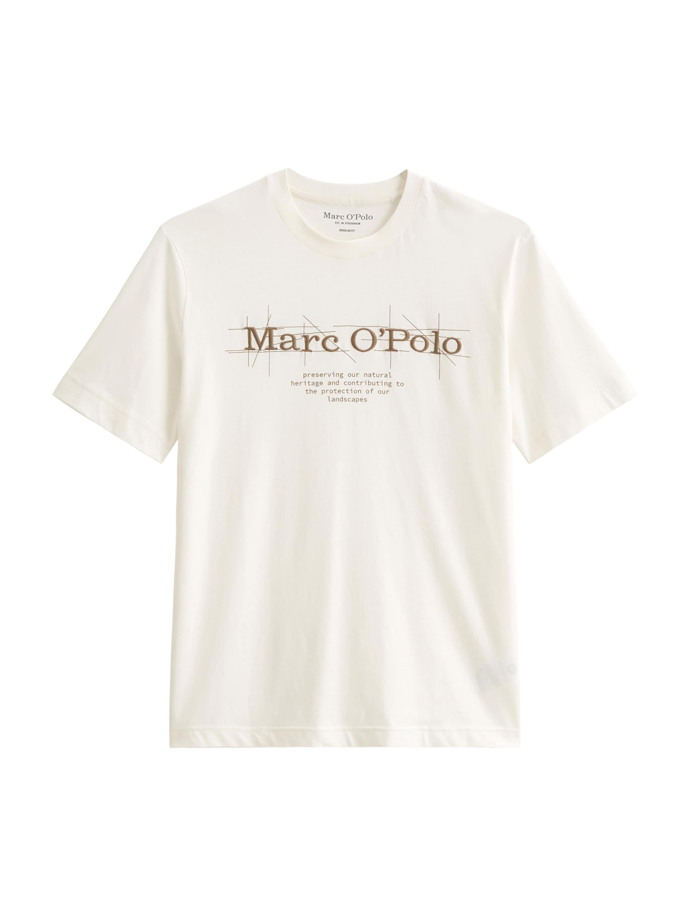 T-Shirt Marc O'Polo en blanc : devant